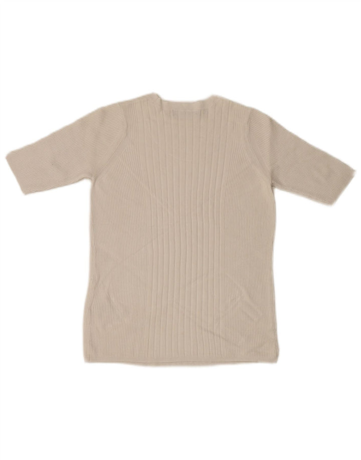 Marks & Spencer Damen-Pullover mit U-Boot-Ausschnitt, Gr. 12, Mittelweiß