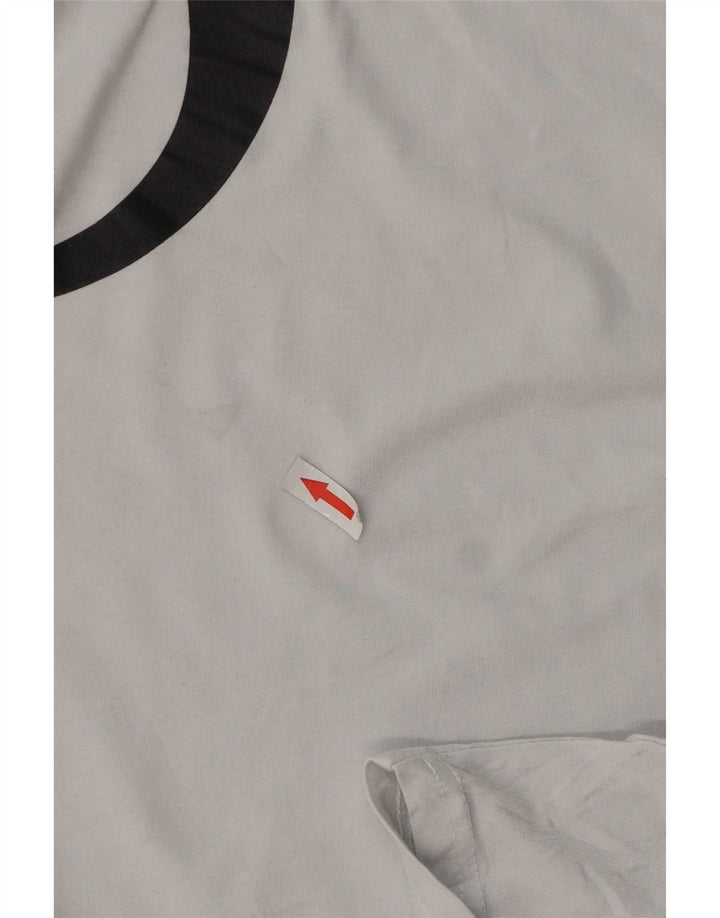 Sergio Tacchini Herren Grafik T-Shirt Top XL Grau Baumwolle