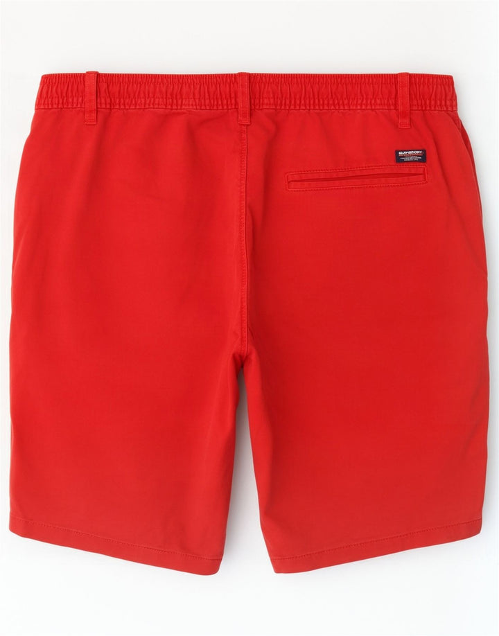 Superdry Herren Chinoshorts W33 mittelrote Baumwolle