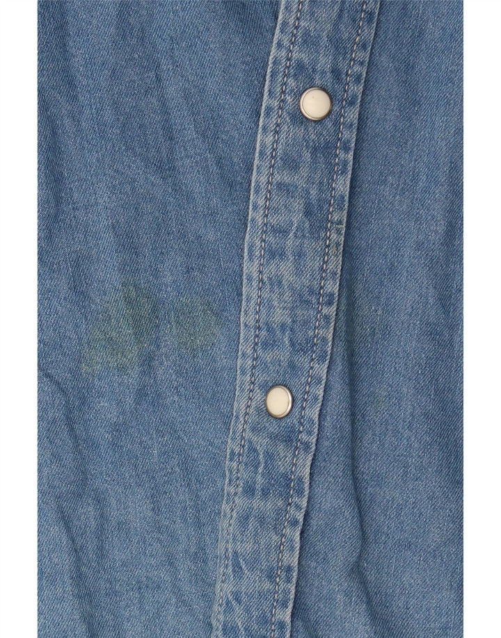 Zara Herren-Jeanshemd, große blaue Baumwolle