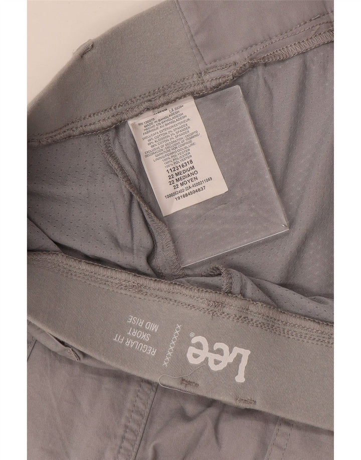 LEE Damen-Skort mit mittlerer Leibhöhe und normaler Passform, US 22 3XL, graue Baumwolle