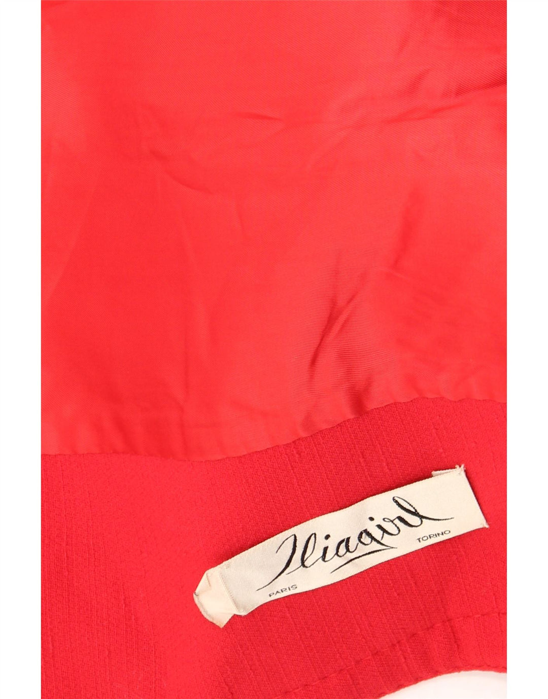 Vintage Damen Zweireihiger Mantel UK 12 Mittelrot