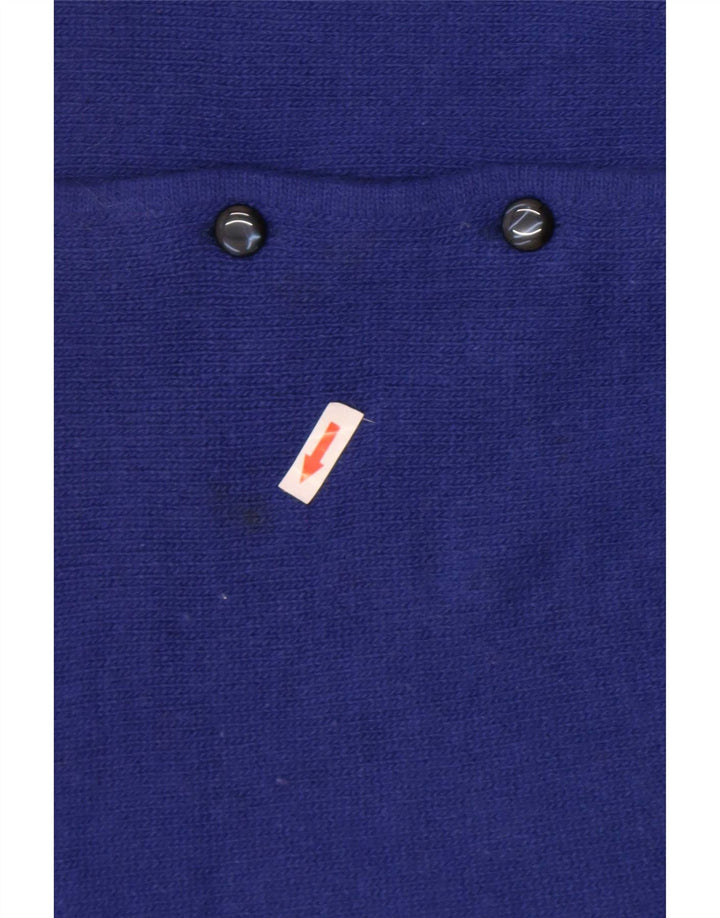 Vintage Damen Cardigan Pullover IT 44 Mittelblaue Wolle