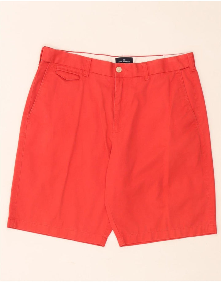 Marks & Spencer Herren Chinoshorts W36 Large Orange Baumwolle