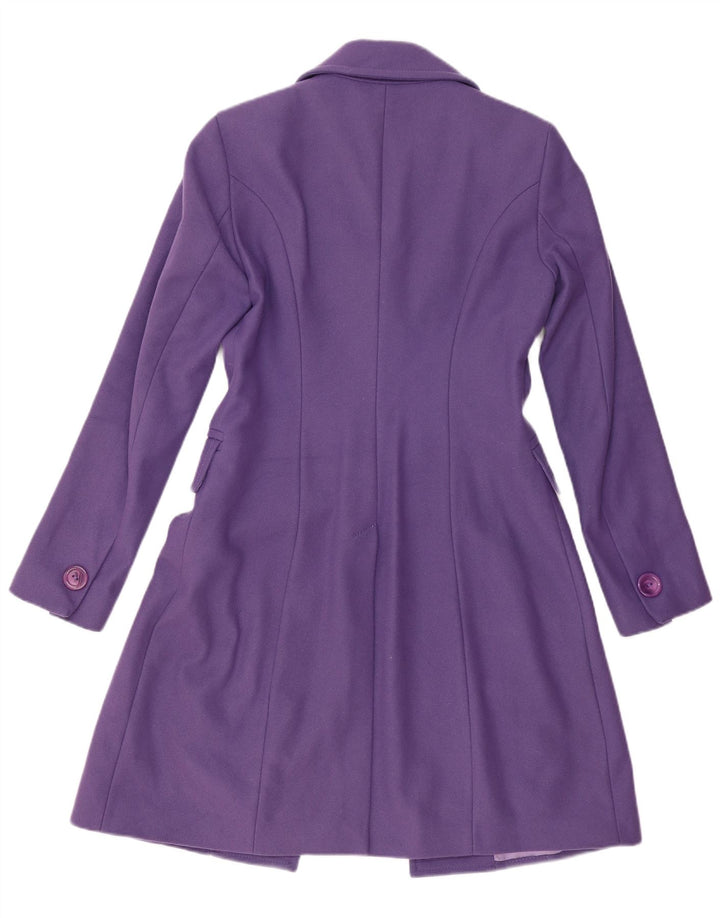 Benetton Damen 3-Knopf-Longline-Blazerjacke UK 12 Mittelviolett