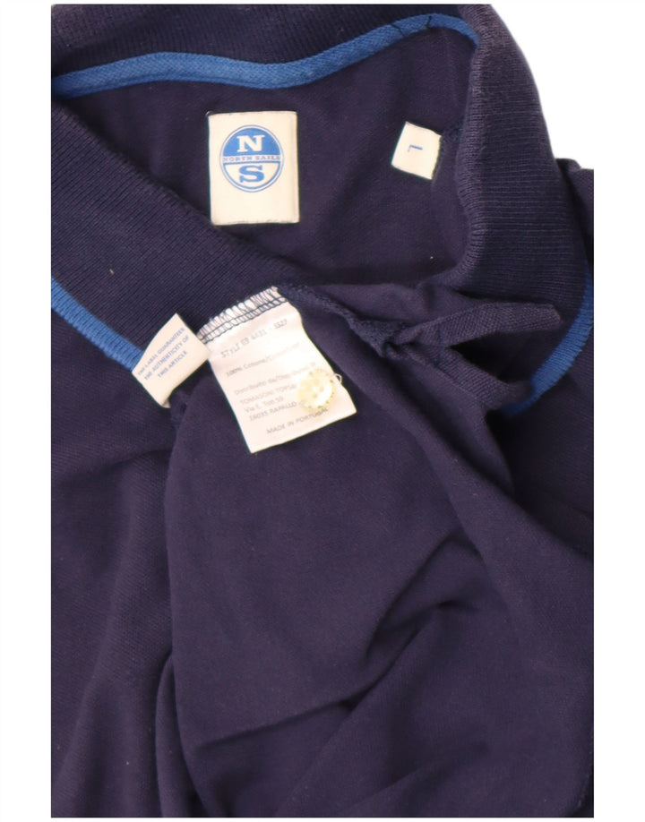North Sails Herren-Poloshirt, große marineblaue Baumwolle