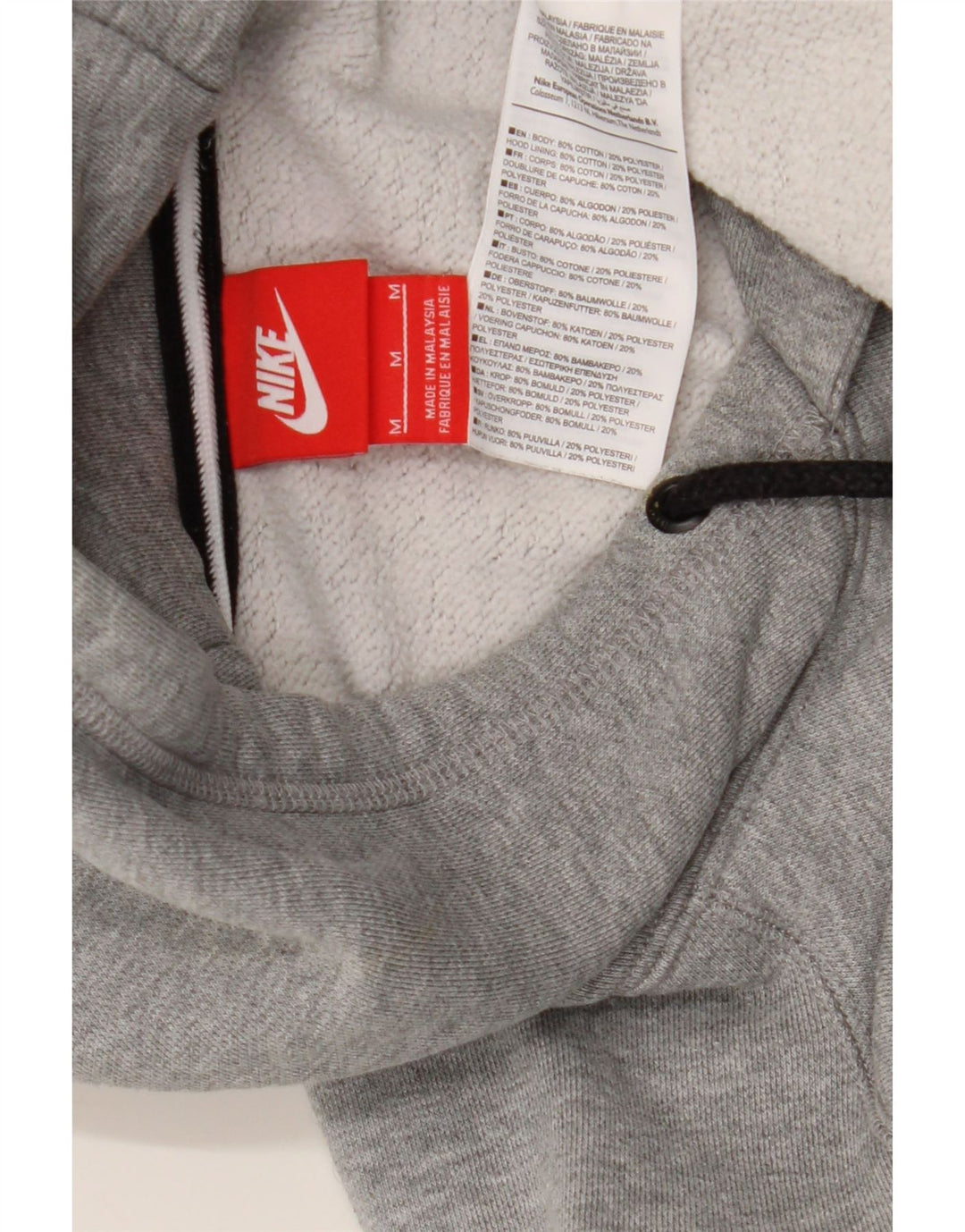 Nike Herren-Kapuzenpullover mit Grafik, mittelgrau gefleckte Baumwolle