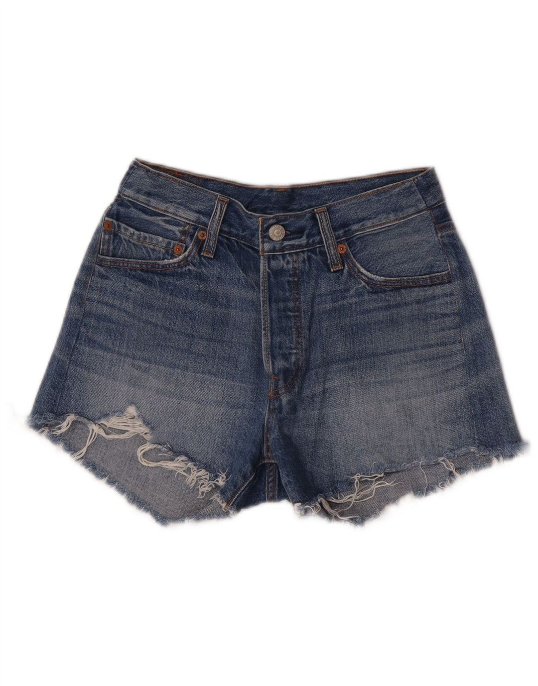 Levi's Damen 501 Jeansshorts W28 mittelblaue Baumwolle