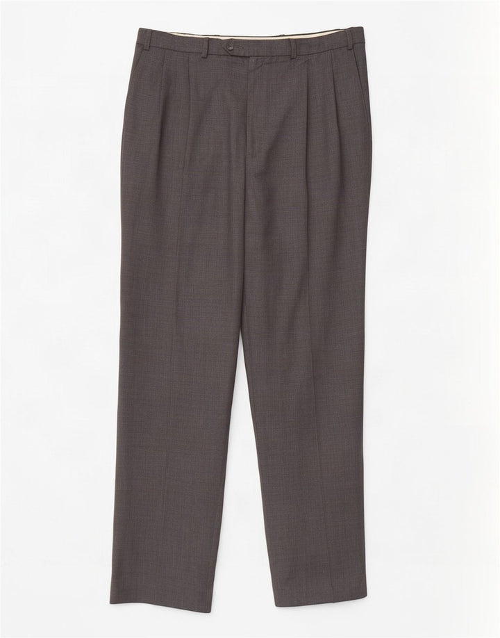Marks & Spencer Herren-Anzughose mit Pegged-Anzug, W38, L33, graue Wolle
