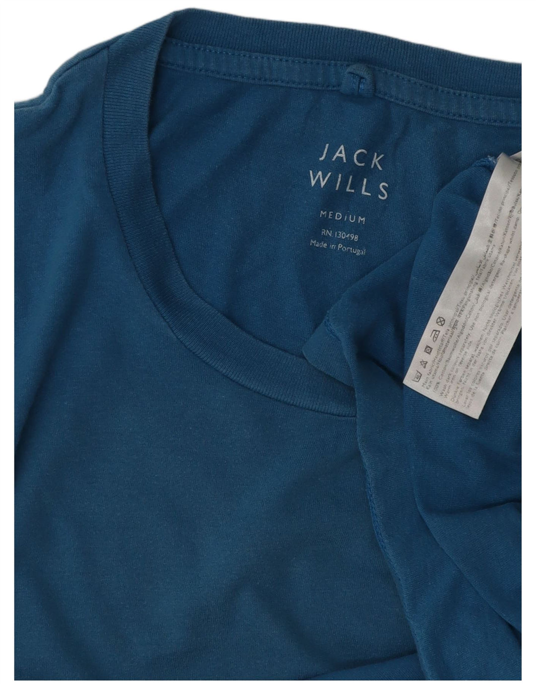 Jack Wills Herren-T-Shirt aus mittelblauer Baumwolle