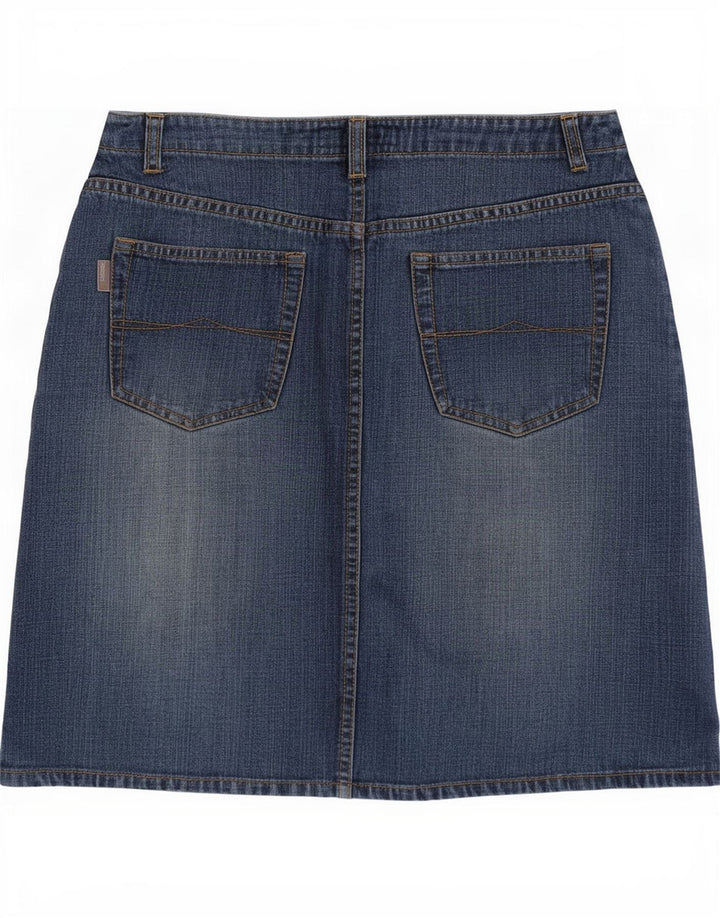 Esprit Damen Mini-Jeansrock EU 36 Small W26 Blaue Baumwolle