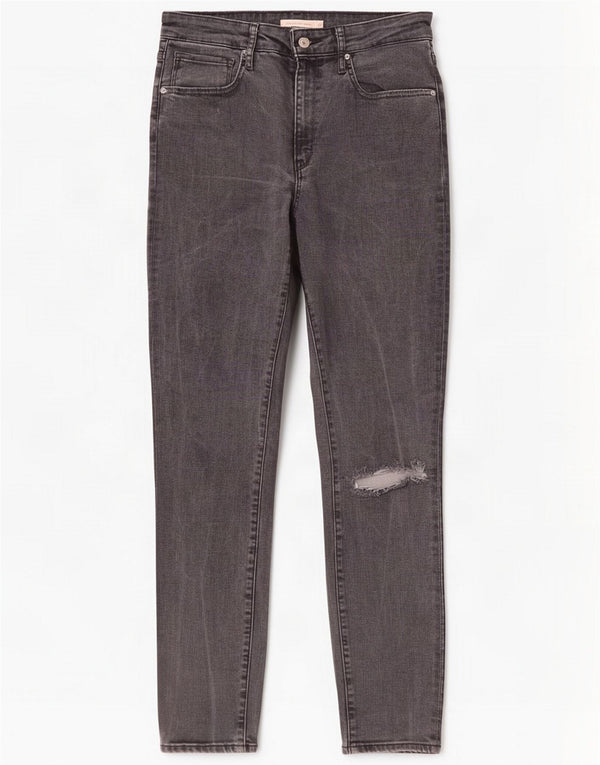 Levi's Damen 721 Distressed High Rise Skinny Jeans W30 L30 Grau Lyocell