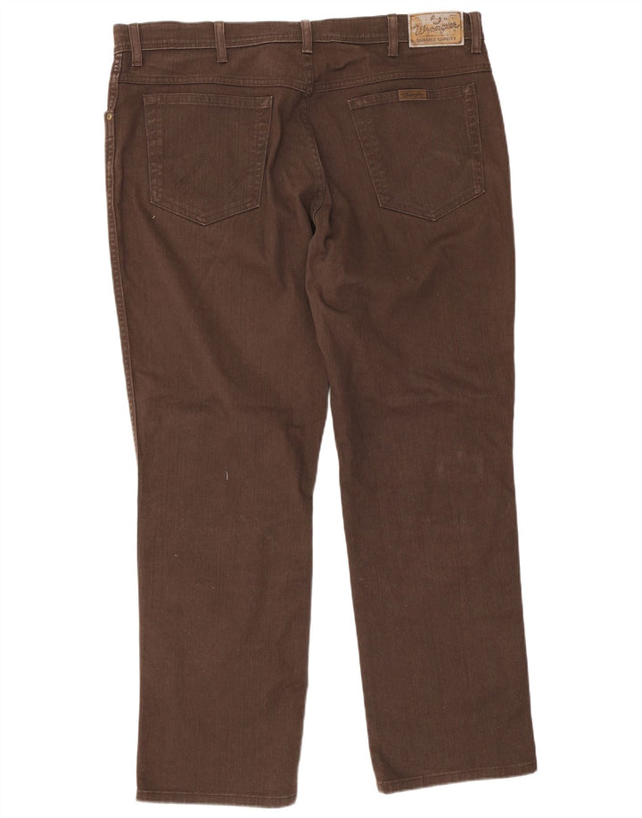 Wrangler Herren-Jeans mit normaler Passform, gerade Passform, W40 L30, braune Baumwolle