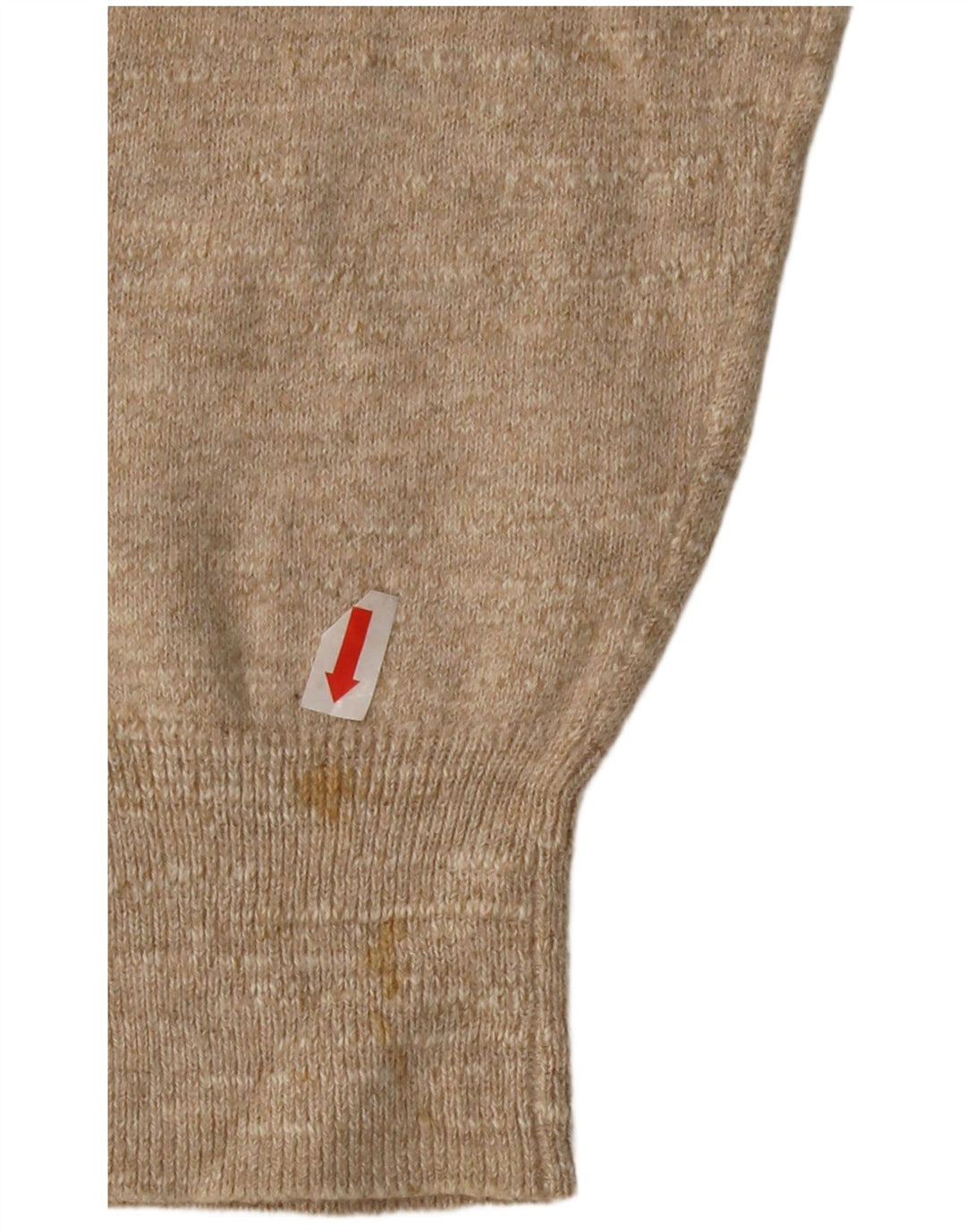 J. Crew Herren-Pullover mit Reißverschluss am Hals, Größe S, beige, Baumwolle