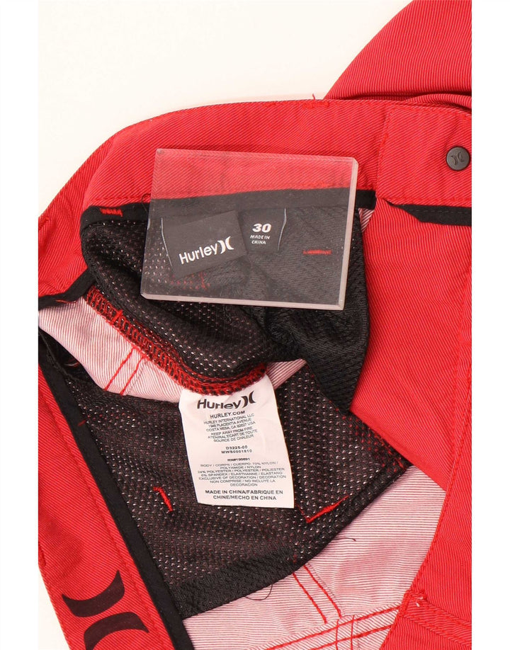 Hurley Herren Dri Fit Chino Shorts W30 Mittelrotes Nylon