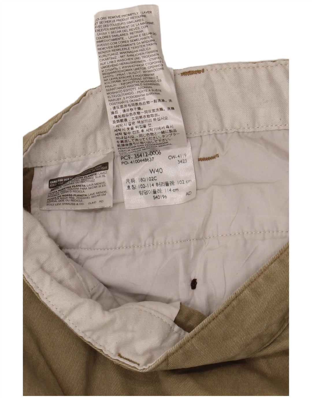 DOCKERS Herren Chinoshorts W40 XL Beige Baumwolle