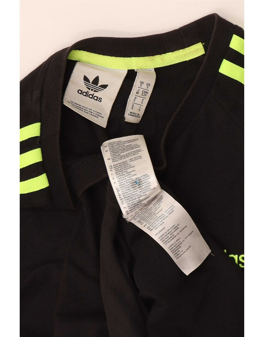 Adidas Herren T-Shirt Top Small Schwarz Baumwolle