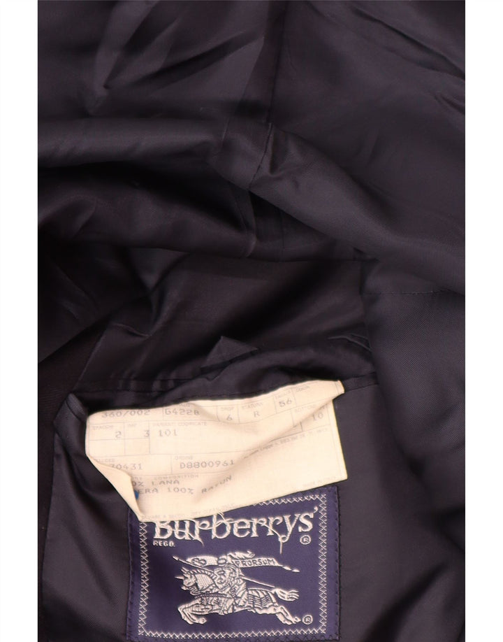 Burberrys zweireihiger Herren-Blazer IT 56 XL aus marineblauer Wolle