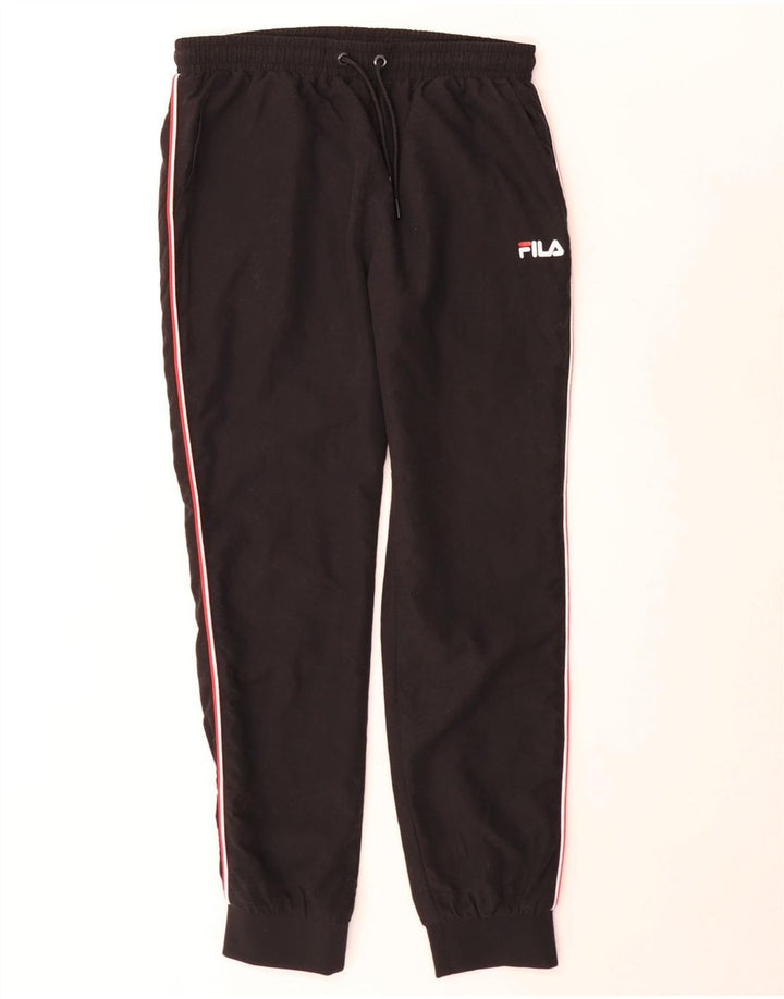 Fila Herren-Trainingshose, Jogginghose, Größe S, Schwarz, Polyester