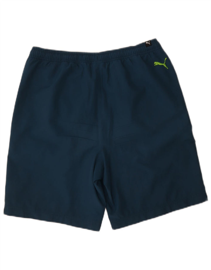 Puma Herren Graphic Sport Shorts Small Marineblau Polyester