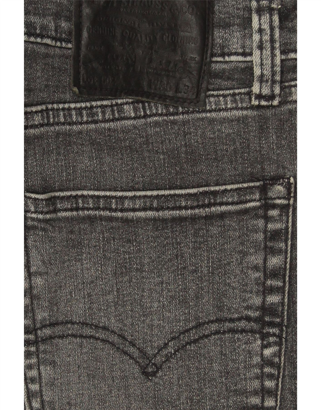 LEVI'S Mens 502 Slim Tapered Jeans W30 L30 Grey Cotton Vintage Levi's and Second-Hand Levi's from Messina Hembry 