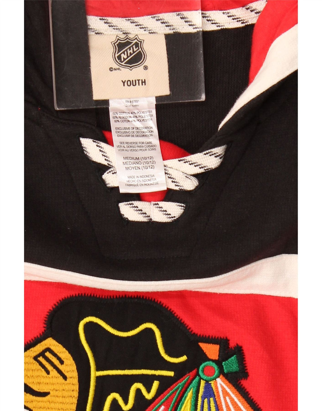 NHL Chicago Blackhawks Kapuzenpullover für Jungen, 10–11 Jahre, Mittelrot