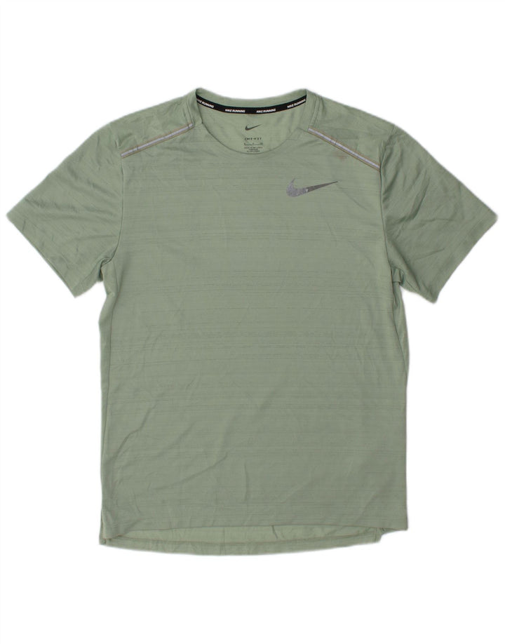 Nike Herren Dri Fit T-Shirt-Oberteil, klein, grün geflecktes Polyester
