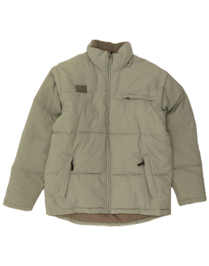 Fila Herren Wattierte Jacke UK 36 Small Khaki Polyamid
