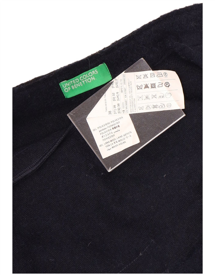 Benetton Damen 2-Knopf-Blazerjacke UK 6 XS Marineblau Polyester