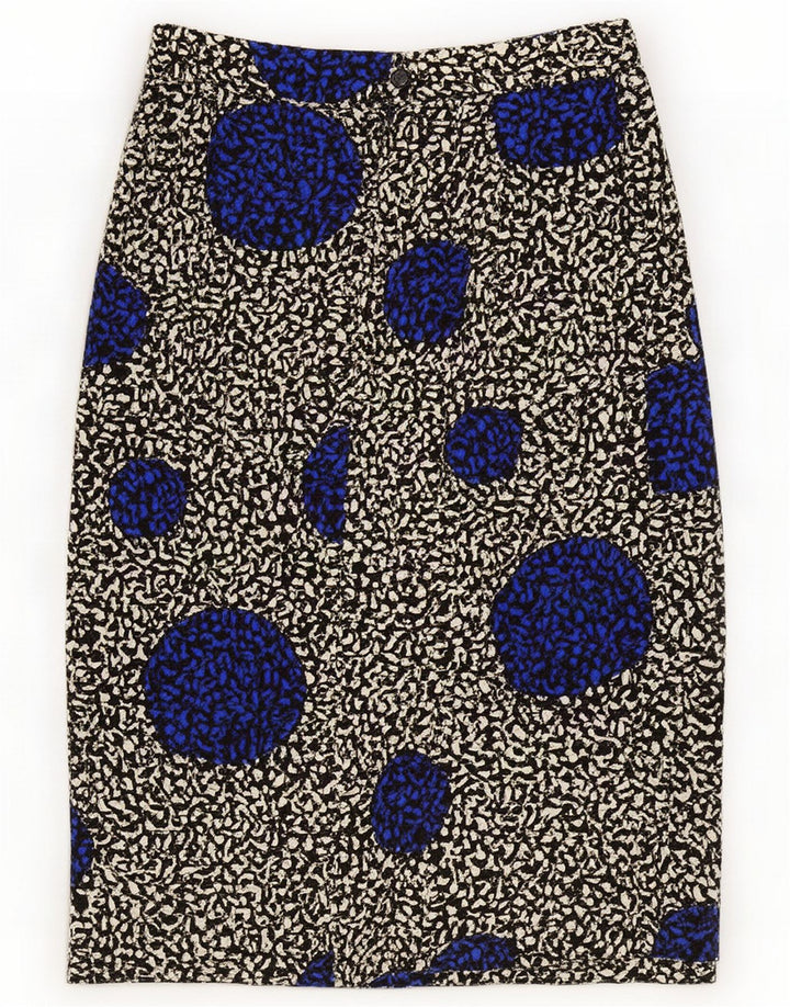 Vintage Womens Abstract Pattern Straight Rock Medium W28 Black
