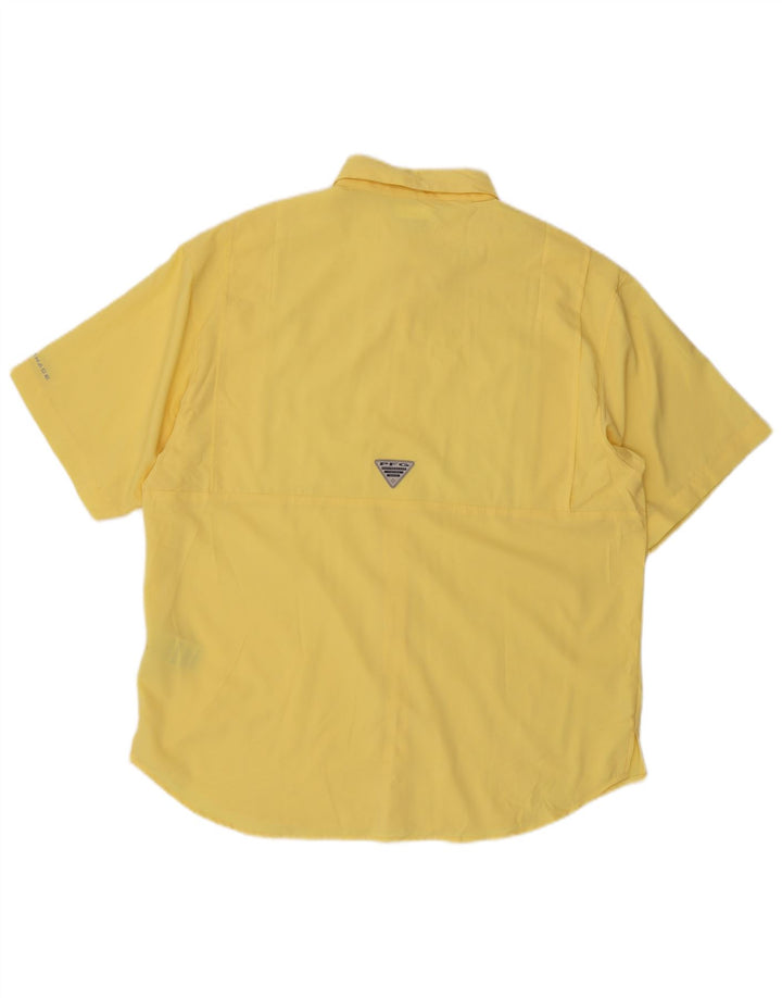 Columbia Herren Omni-Shade Kurzarmhemd Großes gelbes Polyester
