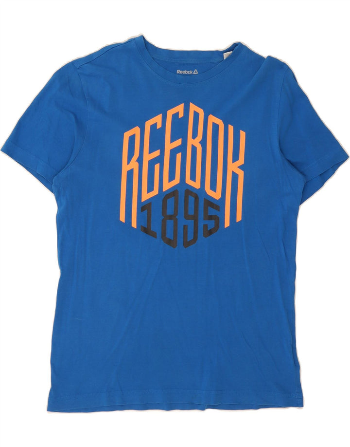 REEBOK Mens Graphic T-Shirt Top Medium Blue Cotton Vintage Reebok and Second-Hand Reebok from Messina Hembry 