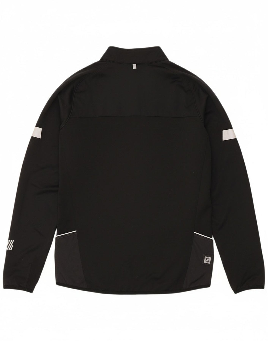 NIKE Mens Dri Fit Tracksuit Top Jacket Medium Black Colourblock Polyester