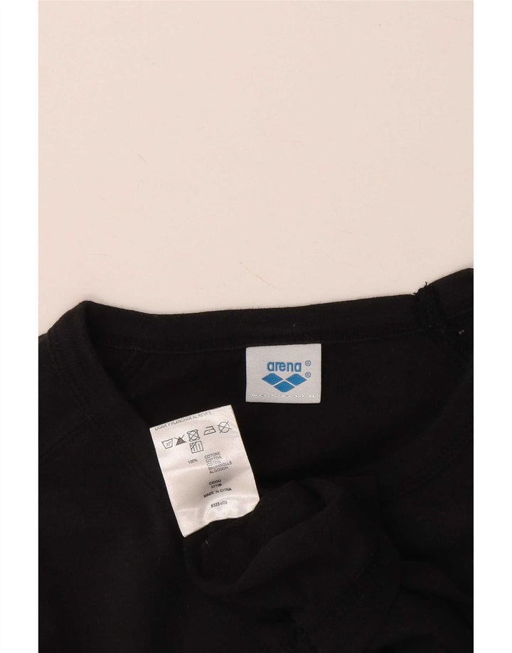 Arena Herren-T-Shirt mit Grafik, mittelschwarze Baumwolle