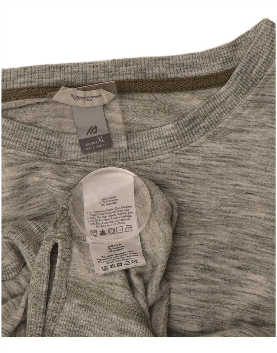 EDDIE BAUER Damen Sweatshirt Pullover UK 18 XL Grau meliert Modal
