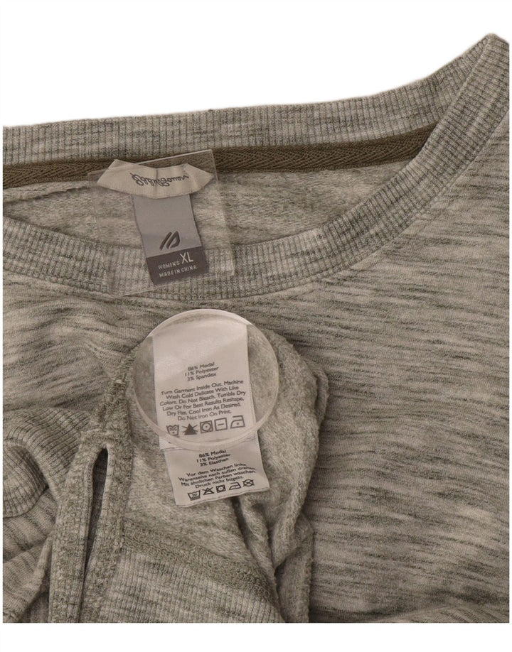 EDDIE BAUER Damen Sweatshirt Pullover UK 18 XL Grau meliert Modal