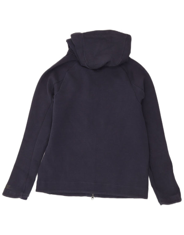 Nike Herren-Kapuzenpullover mit Reißverschluss, groß, marineblau, Colourblock-Baumwolle