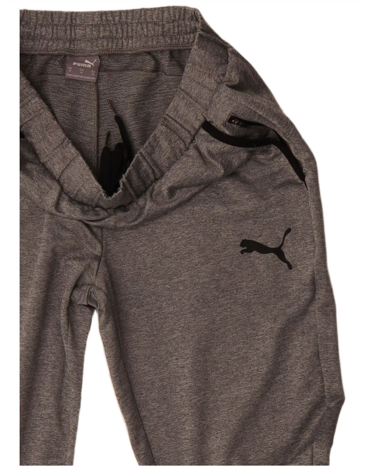 Puma Herren-Trainingshose, Jogginghose, mittelgraues Farbblock-Polyester