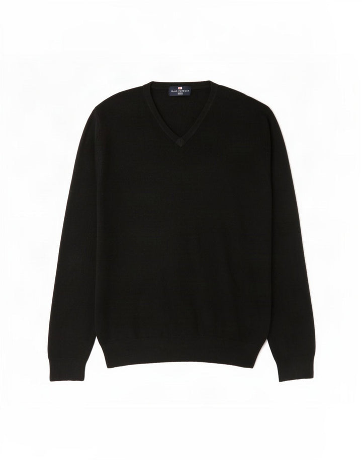 Marks & Spencer Herren-Pullover mit V-Ausschnitt, groß, Acryl, Schwarz
