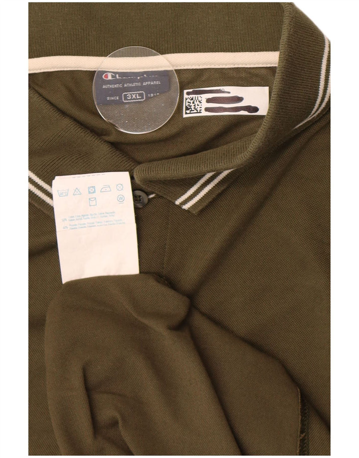 Champion Herren Poloshirt 3XL Khaki Baumwolle