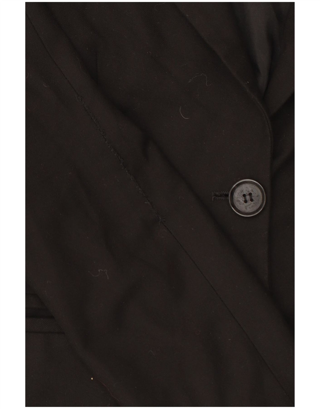 Benetton Damen 2-Knopf-Blazerjacke IT 42 Mittelschwarzes Polyester