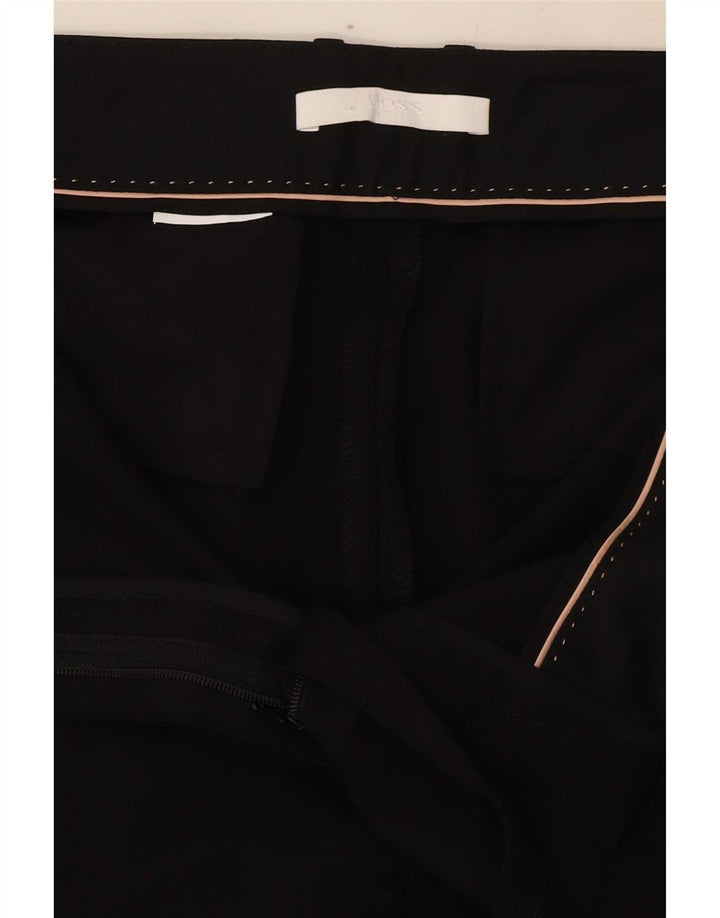 Hugo Boss Damen gerade Anzughose W34 L30 Schwarz