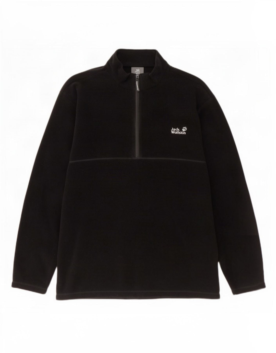 Jack Wolfskin Herren-Fleecepullover mit Reißverschluss, 2XL, Schwarz, Polyester