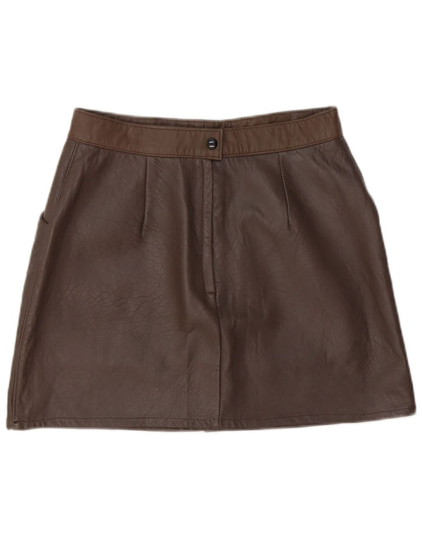 Rumours N Gossyp Damen Canada Mini-Lederrock UK 10 Small W30 Braun
