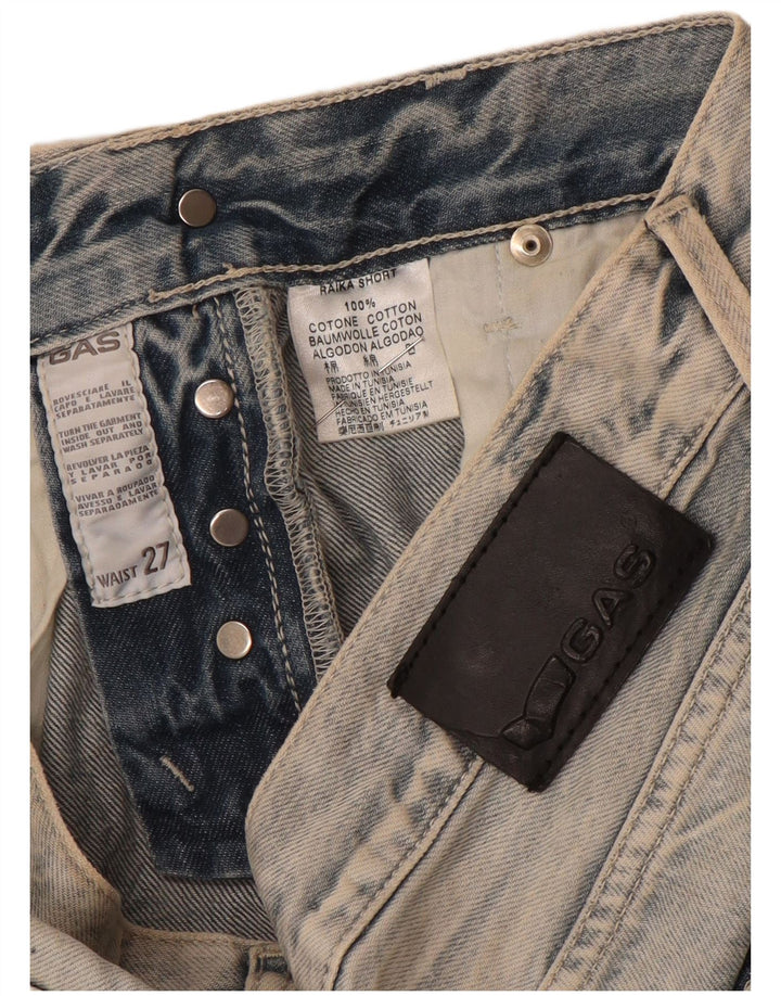 Gas Damen Jeansshorts W27 Small Blaue Baumwolle