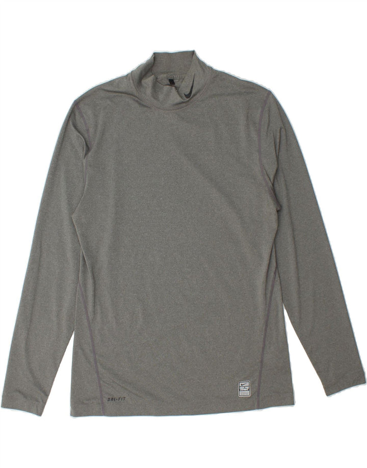 NIKE Mens Dri Fit Top Long Sleeve Medium Grey Polyester Vintage Nike and Second-Hand Nike from Messina Hembry 