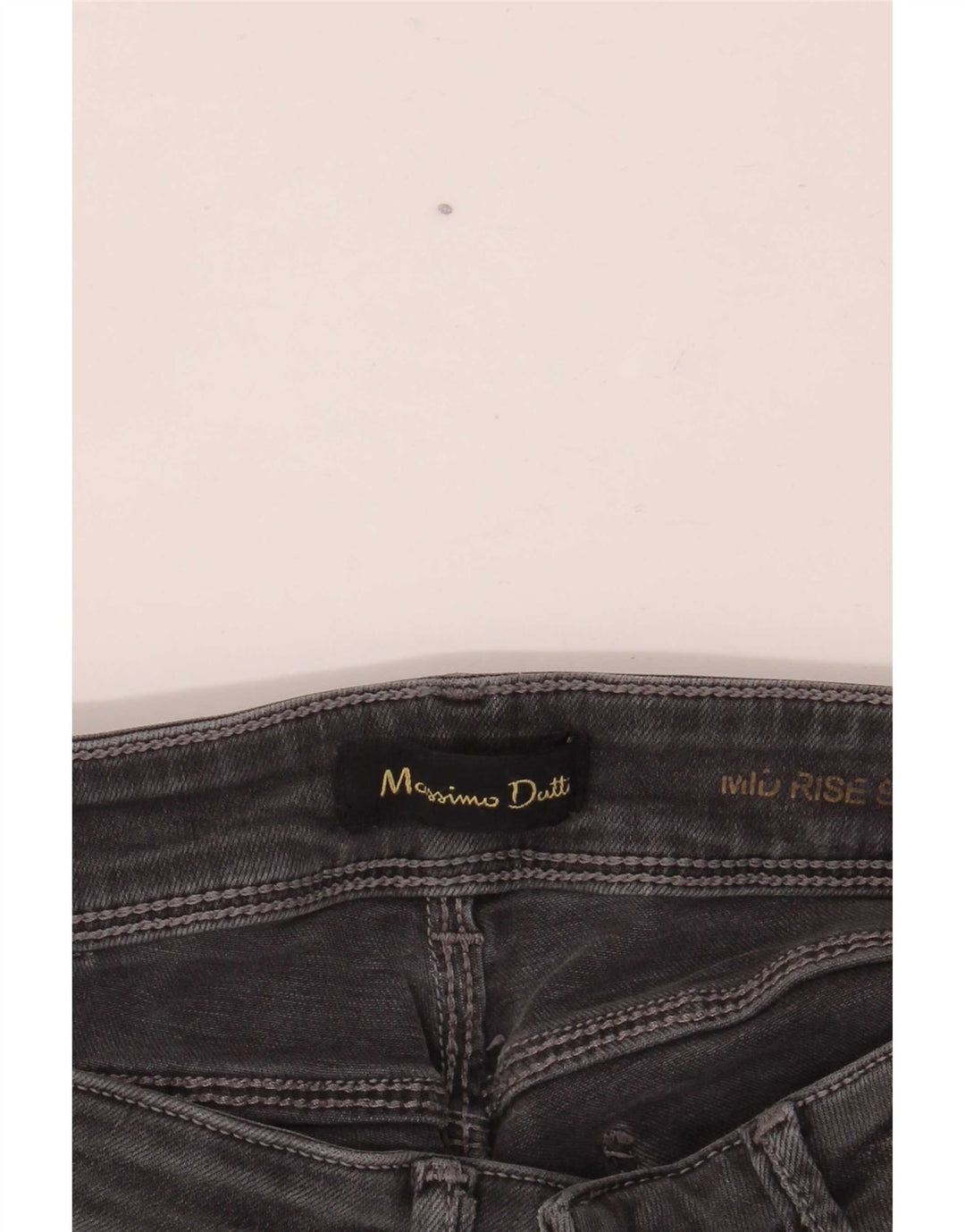 Massimo Dutti Damen Mid Rise Skinny Jeans W24 L30 Grau