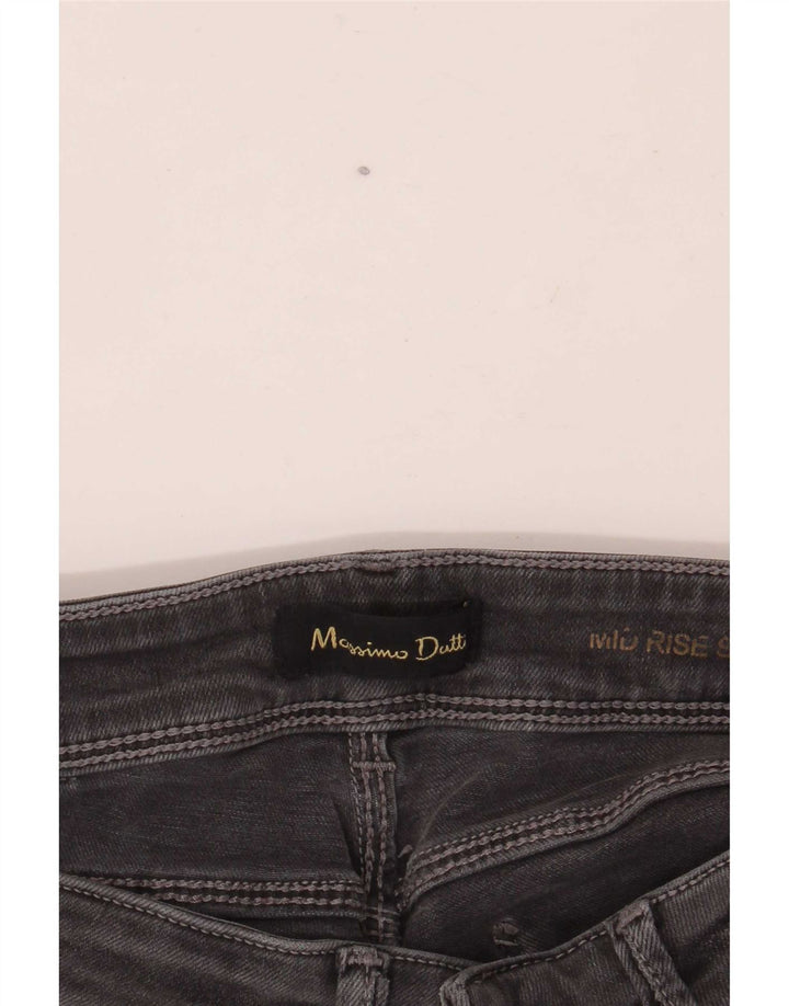 Massimo Dutti Damen Mid Rise Skinny Jeans W24 L30 Grau