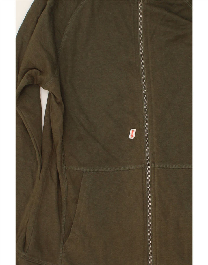 MOUNTAIN WAREHOUSE Womens Zip Hoodie Sweater UK 14 Medium  Khaki Vintage Mountain Warehouse and Second-Hand Mountain Warehouse from Messina Hembry 