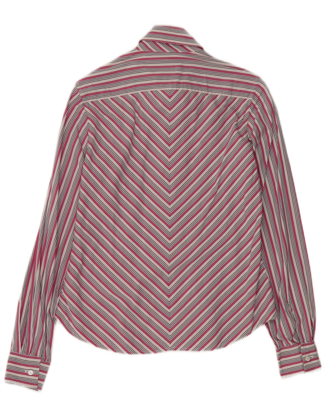 GANT Damen-Hemd UK 12 aus mittelrosa gestreifter Baumwolle
